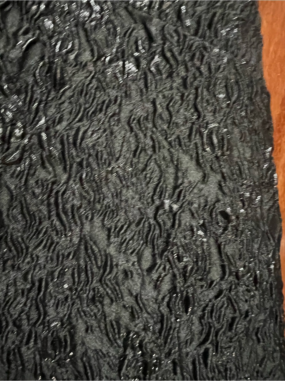 H&M Black Jaquard Textured V-Neck Sleeveless Shift Dress XL - Picture 5 of 5